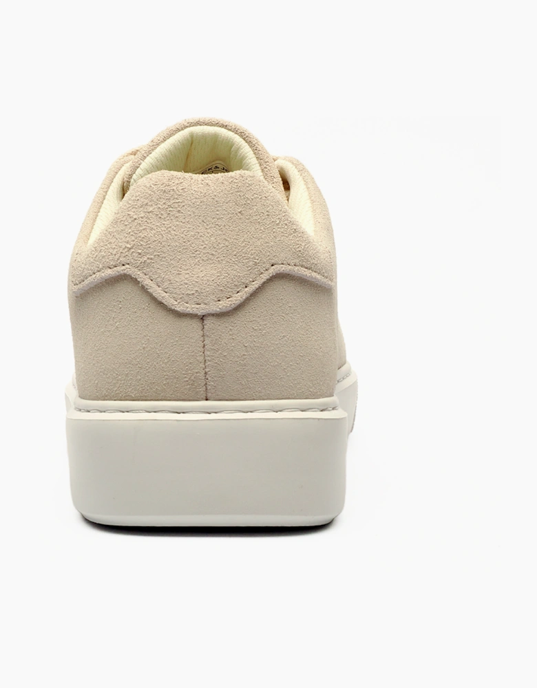Jack & Jones Stockholm Mens Suede Leather Trainers Off White / Stone Beige