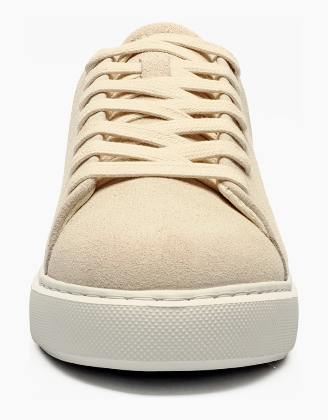 Jack & Jones Stockholm Mens Suede Leather Trainers Off White / Stone Beige