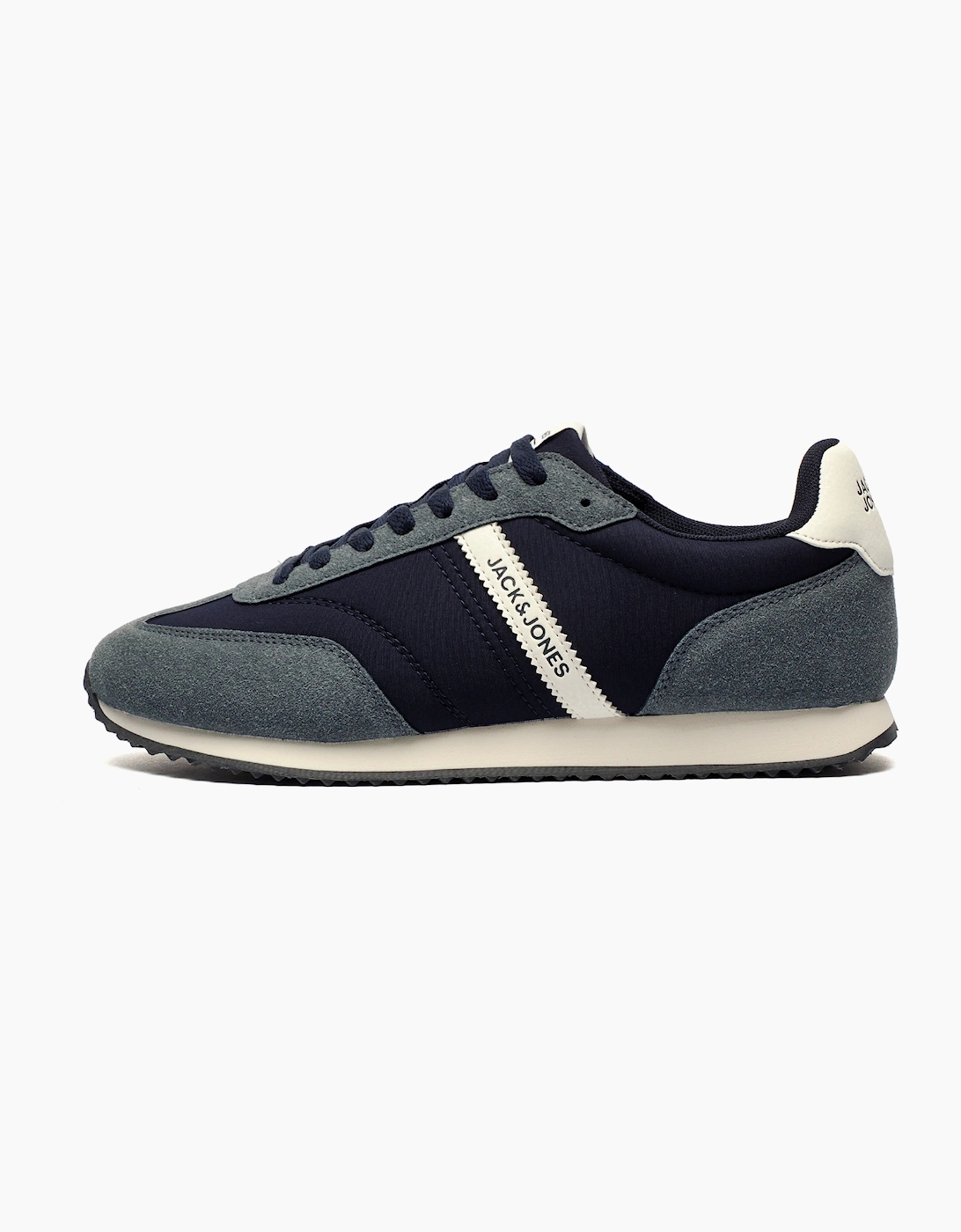 Men's Jack & Jones Burton Mens Trainers Navy / Denim / White - Black - Size, 12