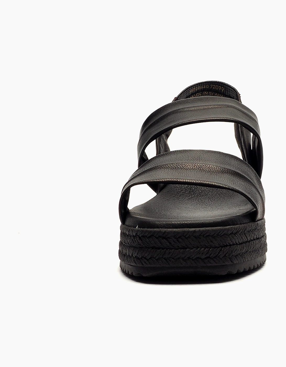 Hush Puppies Rachel Womens Leather Wedge Sandals Black