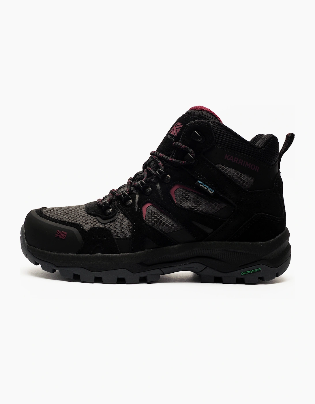 Karrimor Premium Bodmin Mid 6 Womens Waterproof Hiking Boots Black / Raspberry