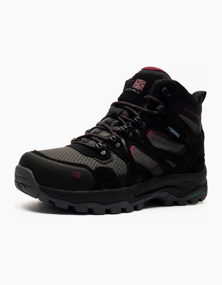 Karrimor Premium Bodmin Mid 6 Womens Waterproof Hiking Boots Black / Raspberry