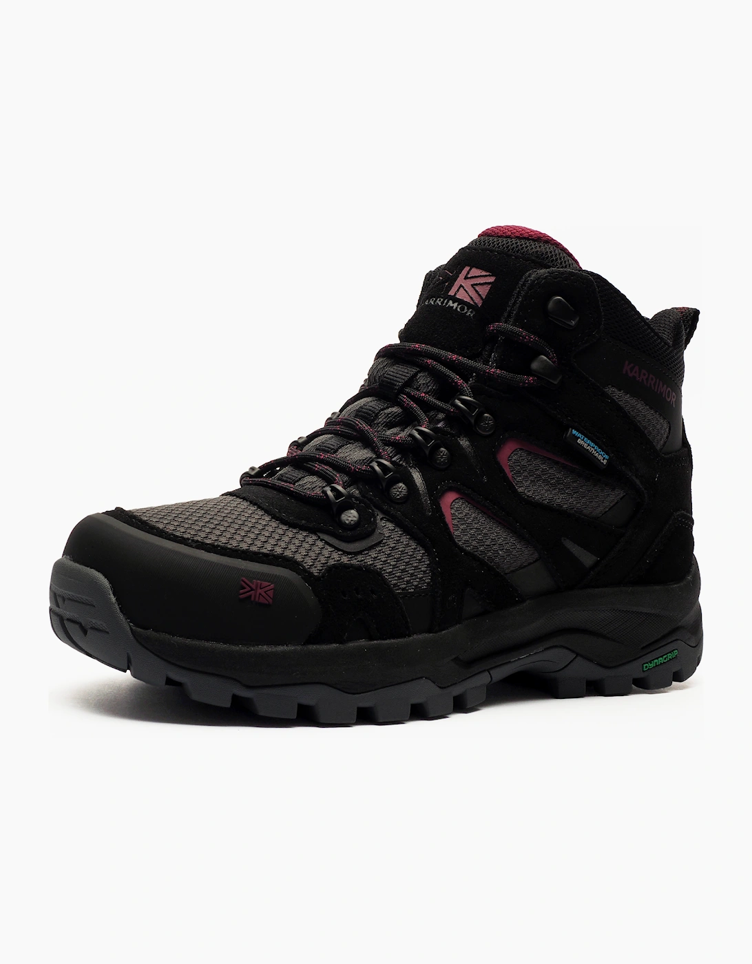 Karrimor Premium Bodmin Mid 6 Womens Waterproof Hiking Boots Black / Raspberry