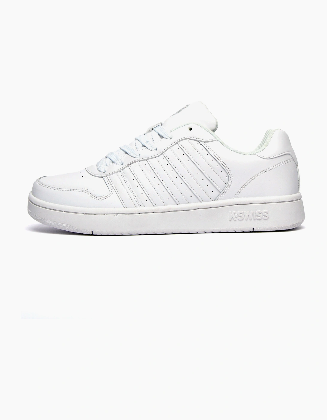 K-Swiss Court Palisades Mens Leather Trainers White / Grey