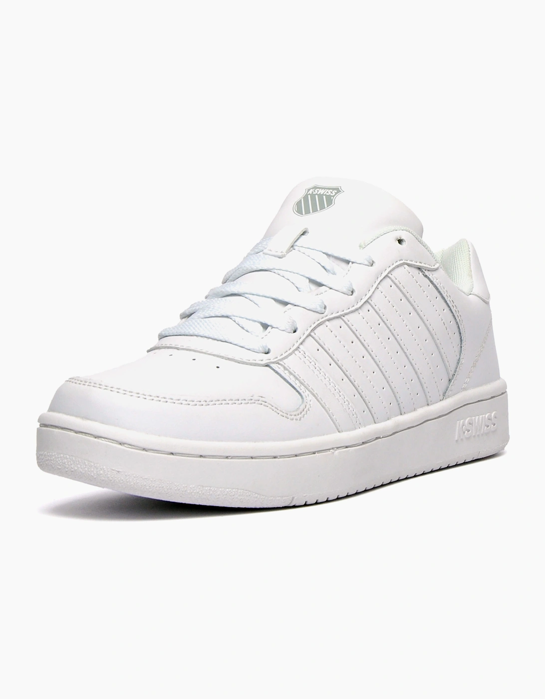 K-Swiss Court Palisades Mens Leather Trainers White / Grey