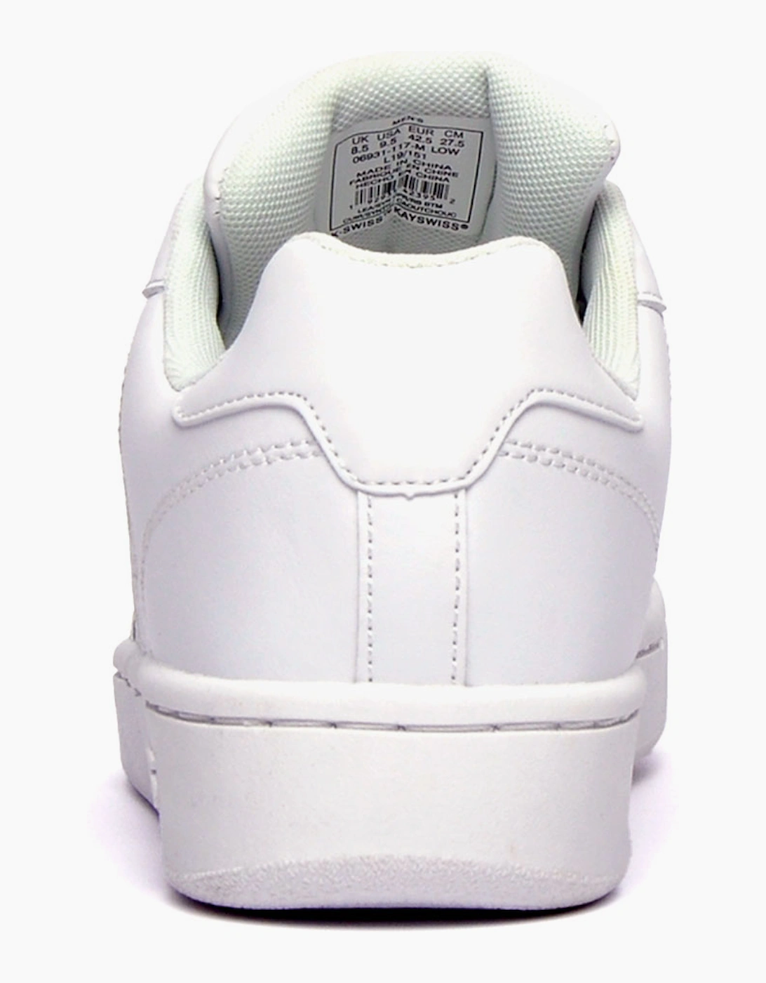 K-Swiss Court Palisades Mens Leather Trainers White / Grey