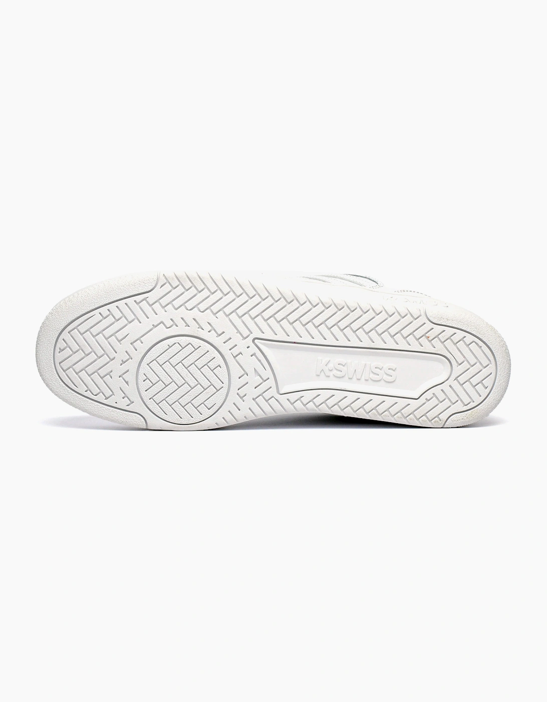 K-Swiss Court Palisades Mens Leather Trainers White / Grey