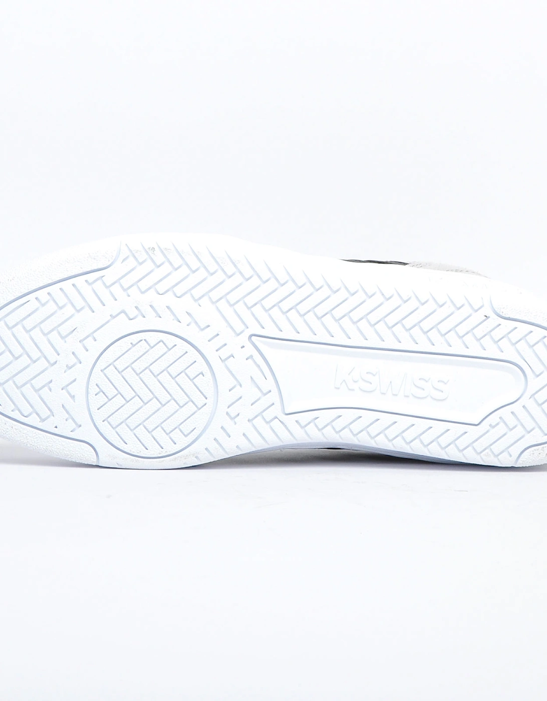 K-Swiss Court Palisades Mens Leather Trainers White / Grey / Black