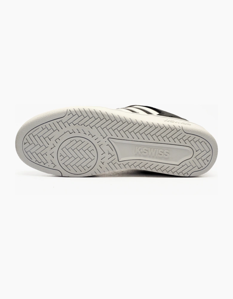 K-Swiss K Swiss Court Palisades Mens Leather Trainers Black / White / Grey