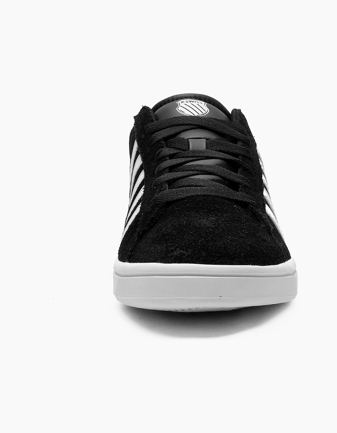 K-Swiss K Swiss Court Tiebreak II Suede Mens Trainers Black / White