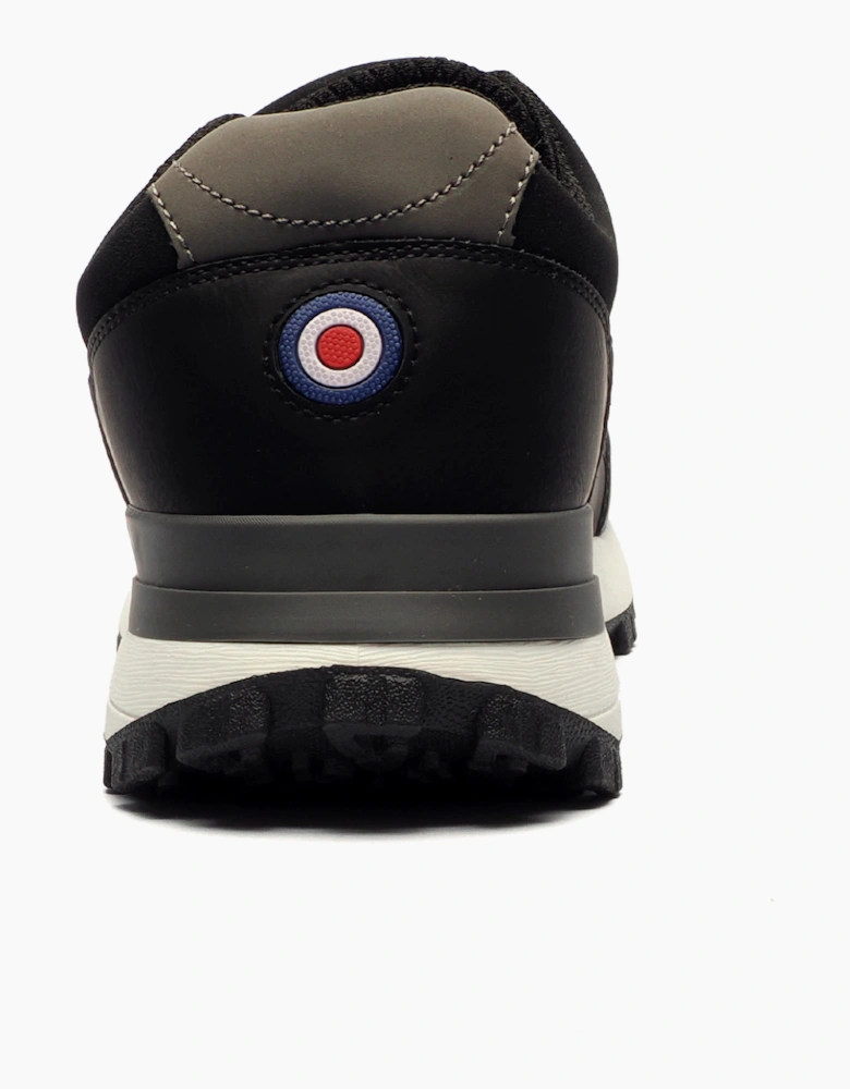 Lambretta Echo 2 Mens Memory Foam Trainers Black / Charcoal