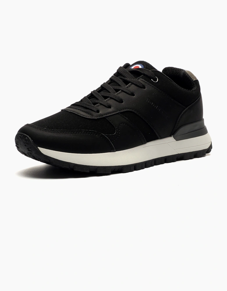 Lambretta Echo 2 Mens Memory Foam Trainers Black / Charcoal