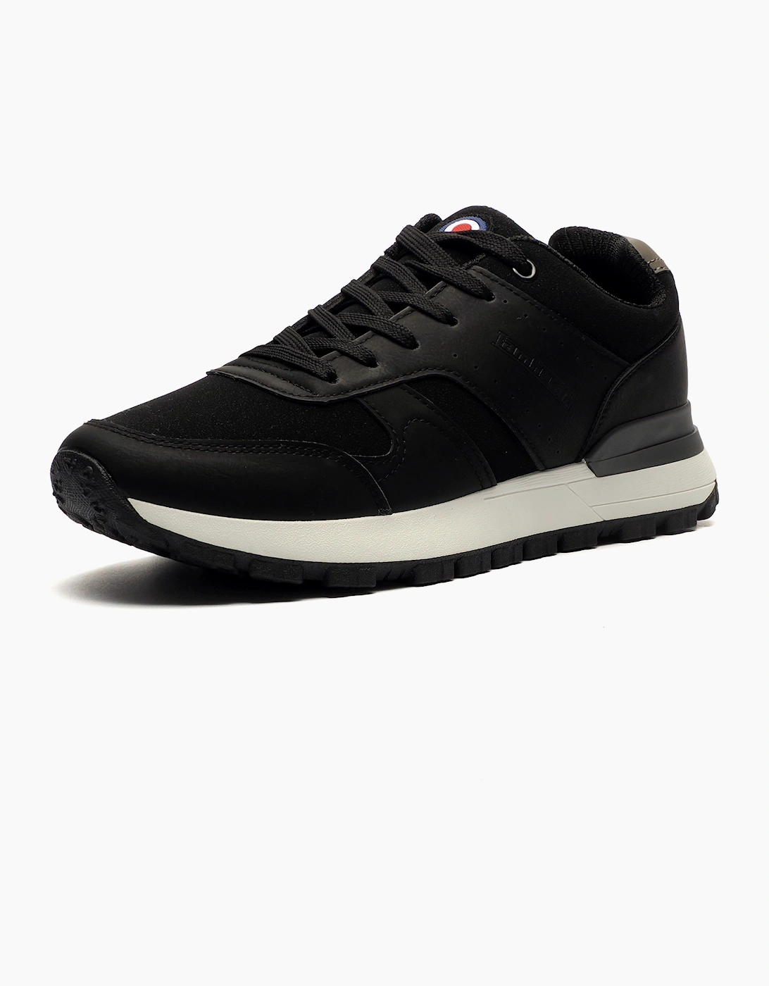 Lambretta Echo 2 Mens Memory Foam Trainers Black / Charcoal