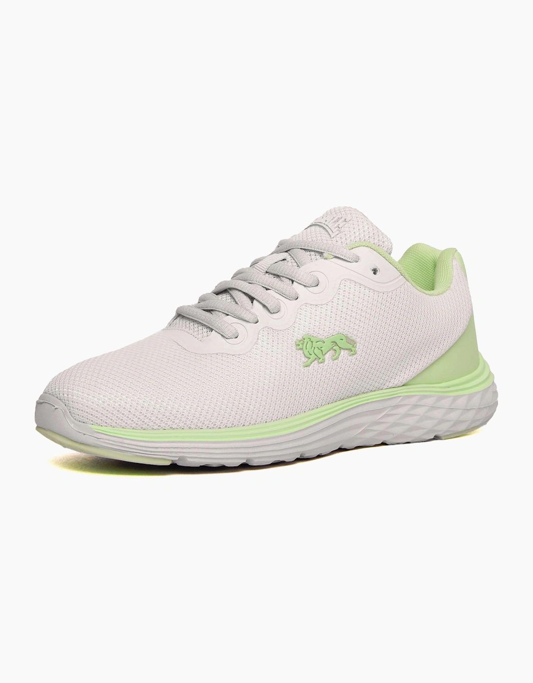Lonsdale Stamford Womens Trainers Light Grey / White / Apple