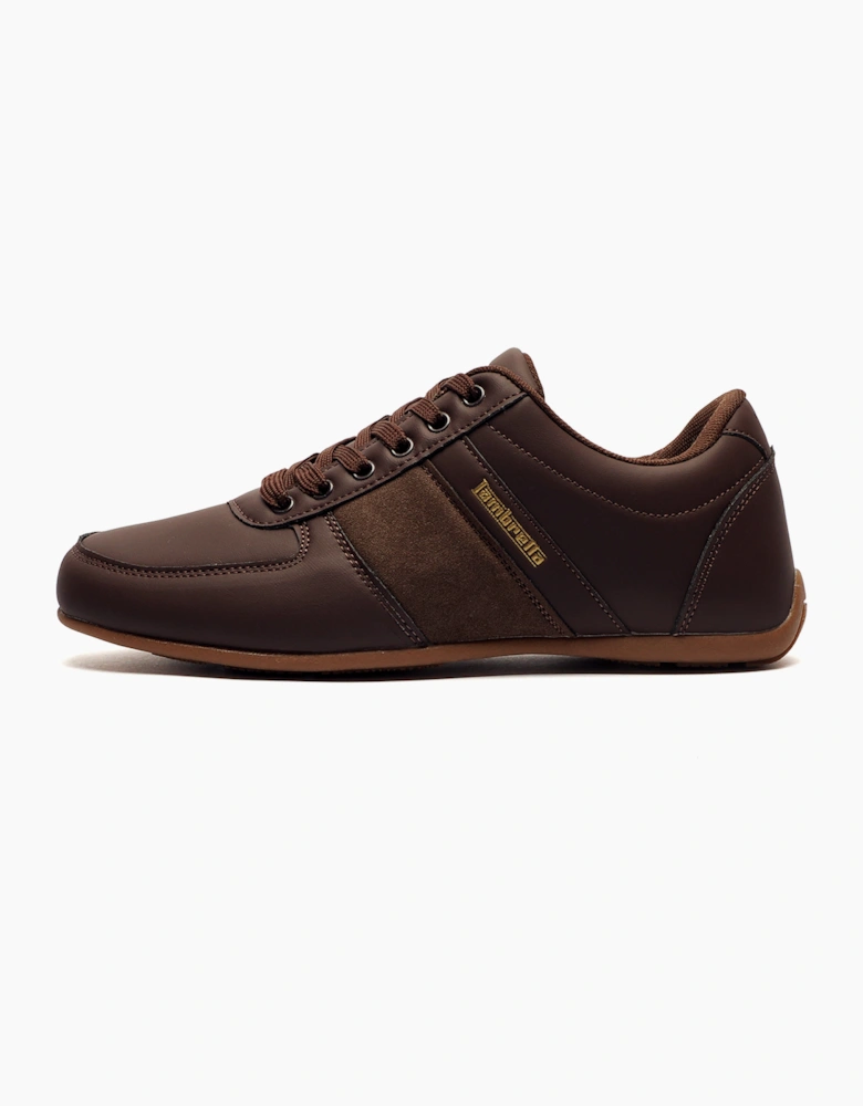 Lambretta Euro Mens Trainers Dark Chocolate