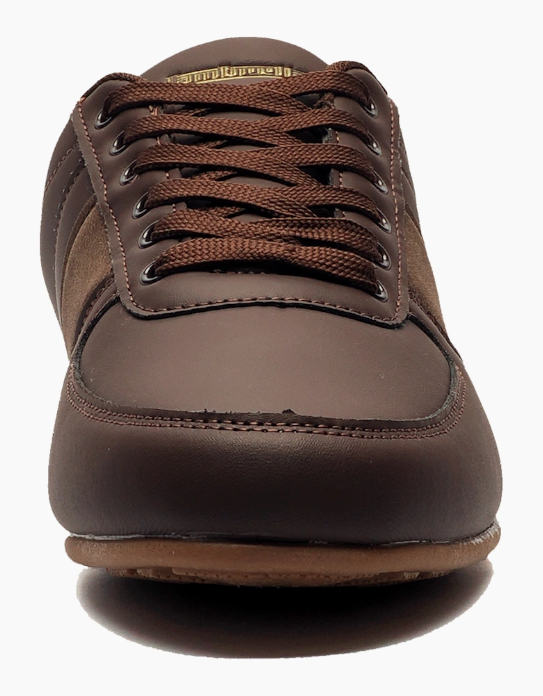 Lambretta Euro Mens Trainers Dark Chocolate