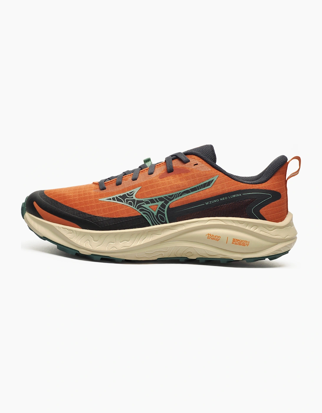 Mizuno Neo Lumina Mens Trail Running Shoes Sunburn Orange / Oblin Green