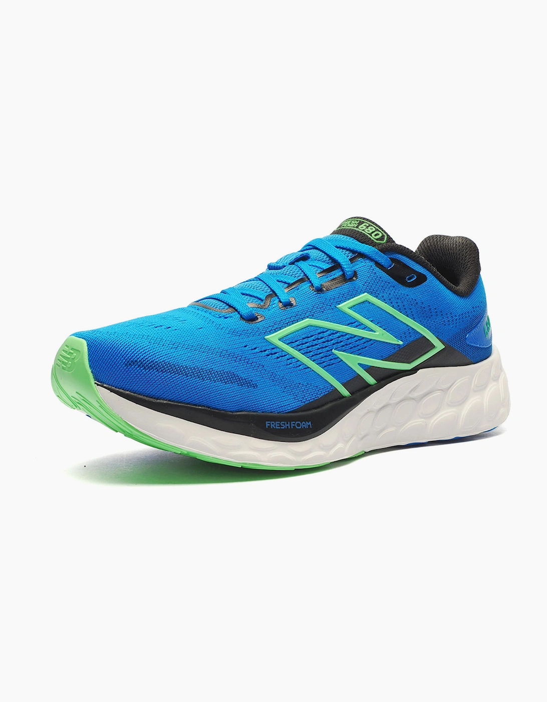 New Balance Fresh Foam 680 v8 Mens Running Shoes Blue Oasis / Lime Leaf / Black