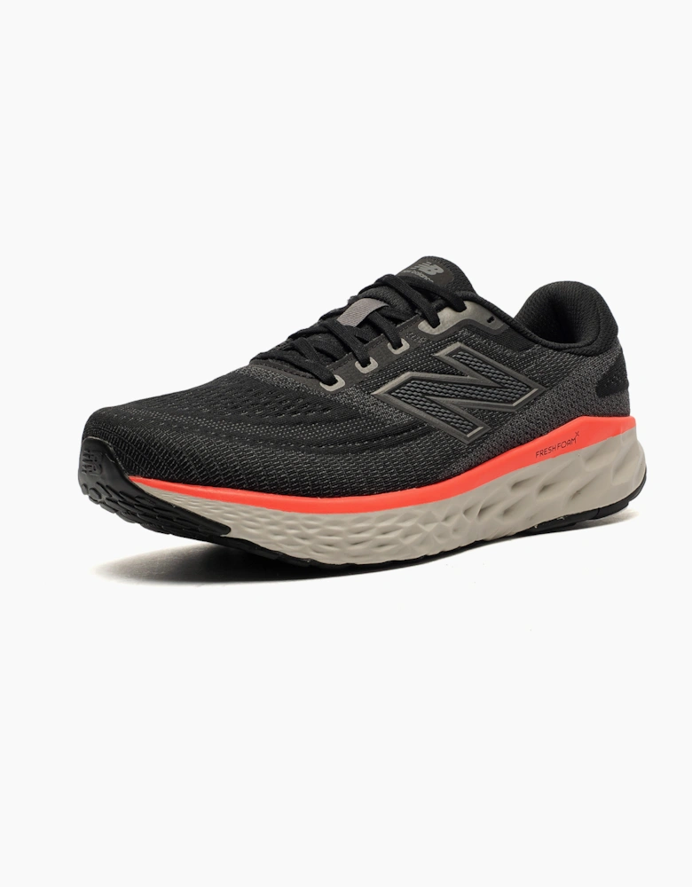 New Balance Fresh Foam X Evoz v4 Mens Wide Fit Running Shoes Black / Castle Rock / Urgent Red