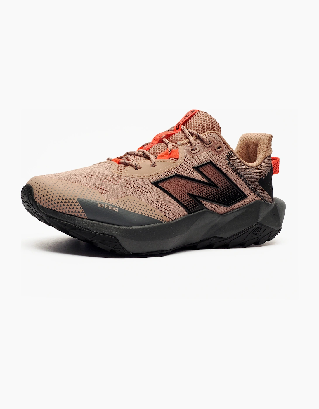 New Balance DynaSoft Nitrel v6 Mens Trail Running Shoes Flat Taupe / Urgent Red / Black