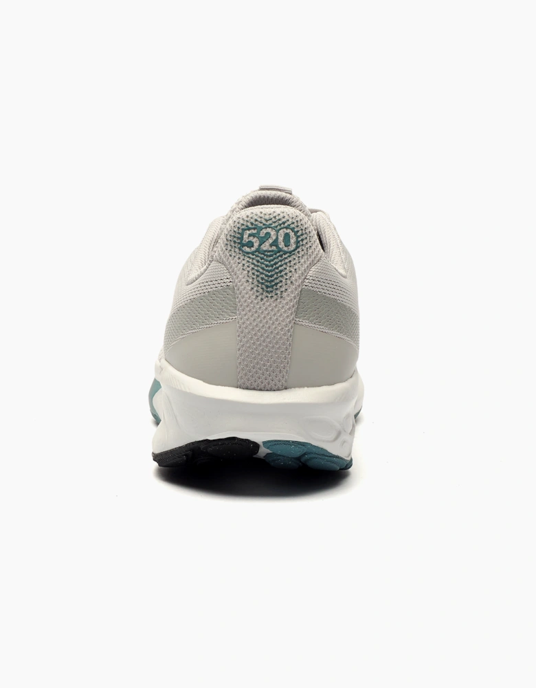 New Balance Fresh Foam 520v9 Mens Wide Fit Running Shoes Light Grey / White / Teal