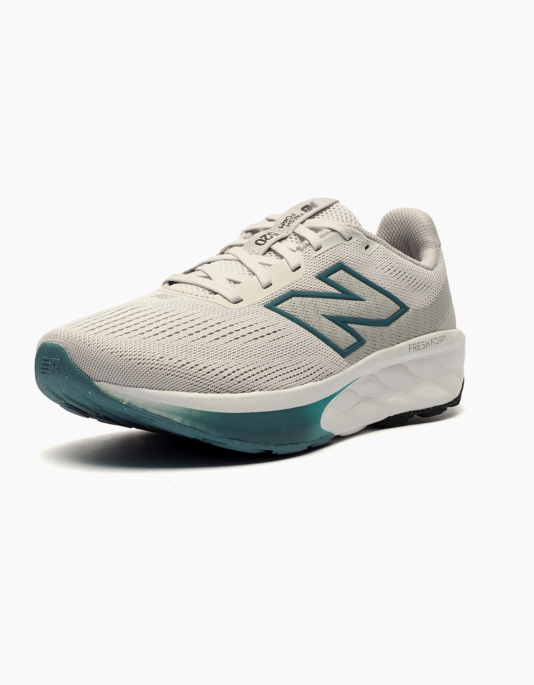 New Balance Fresh Foam 520v9 Mens Wide Fit Running Shoes Light Grey / White / Teal