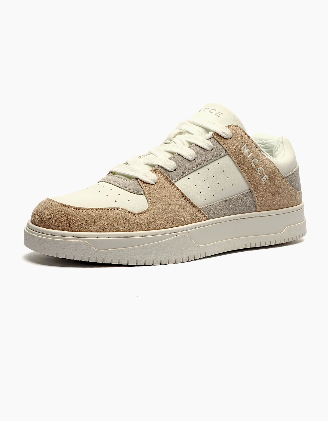Nicce Tagora Mens Trainers White/ Beige / Grey