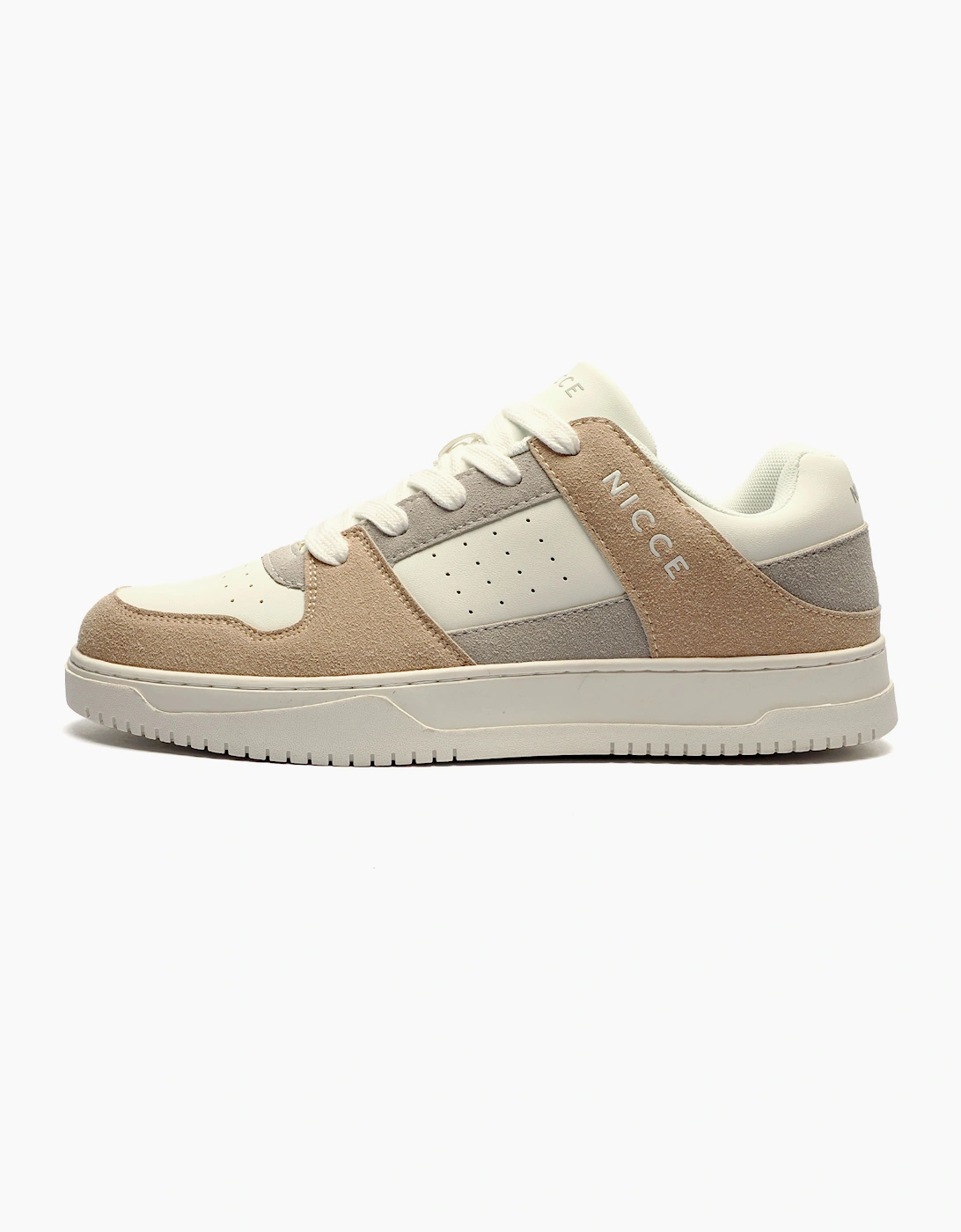 Nicce Tagora Mens Trainers White/ Beige / Grey