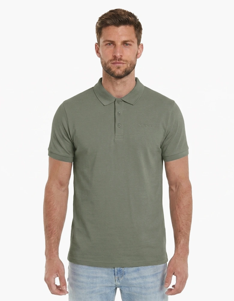 Nicce Jerlo Mens Polo Shirt Sage Shadow / Khaki