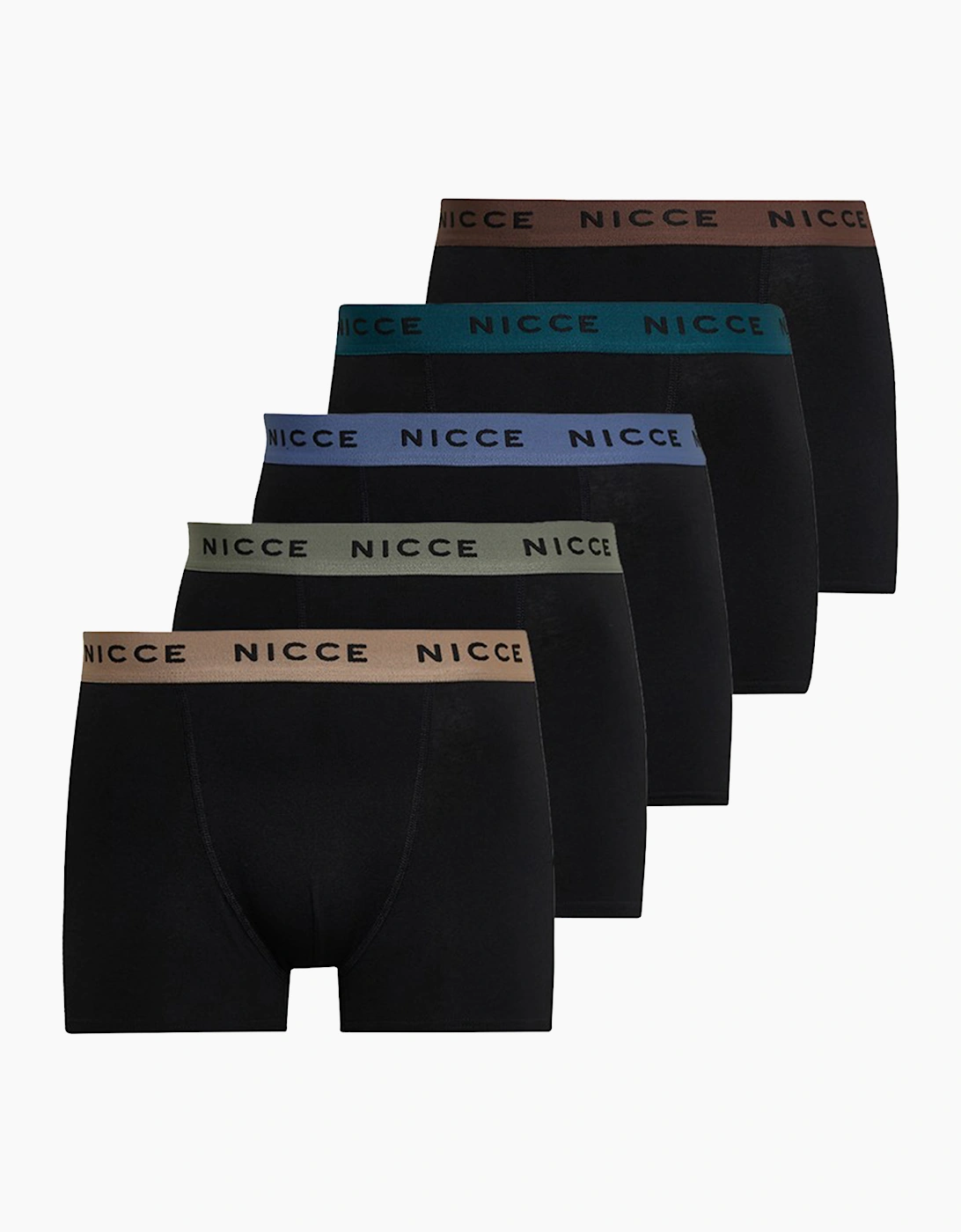 Nicce Jakin Mens 5Pk Boxer Shorts Black