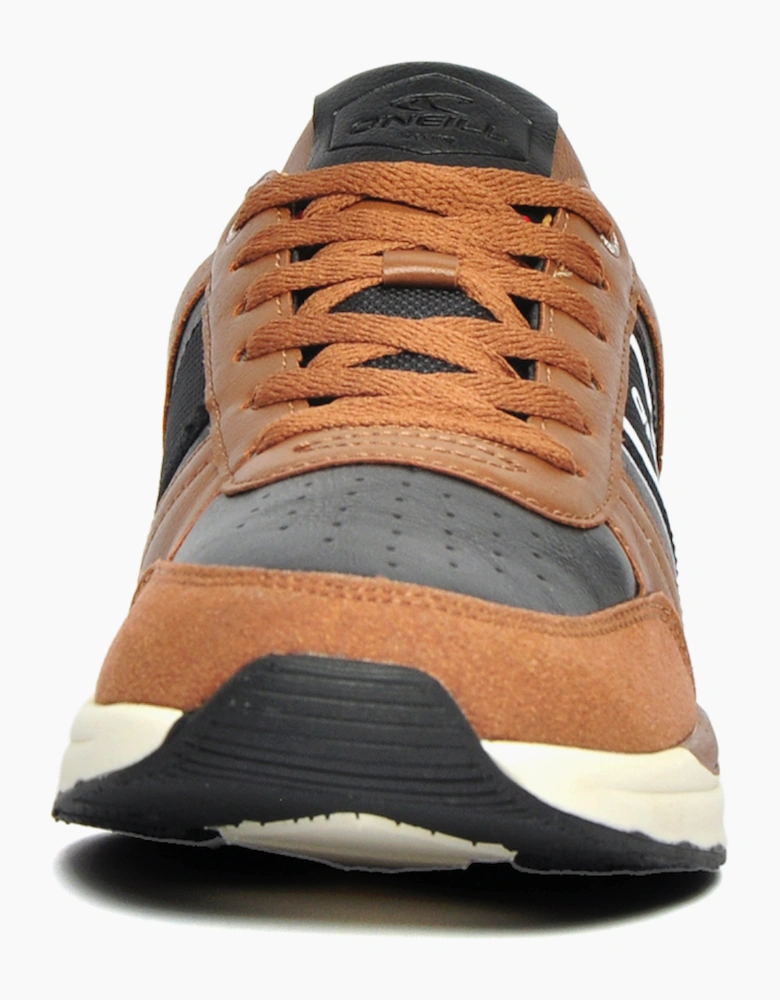 O'Neill Key West Low Mens Trainers Tan Brown / Black / White
