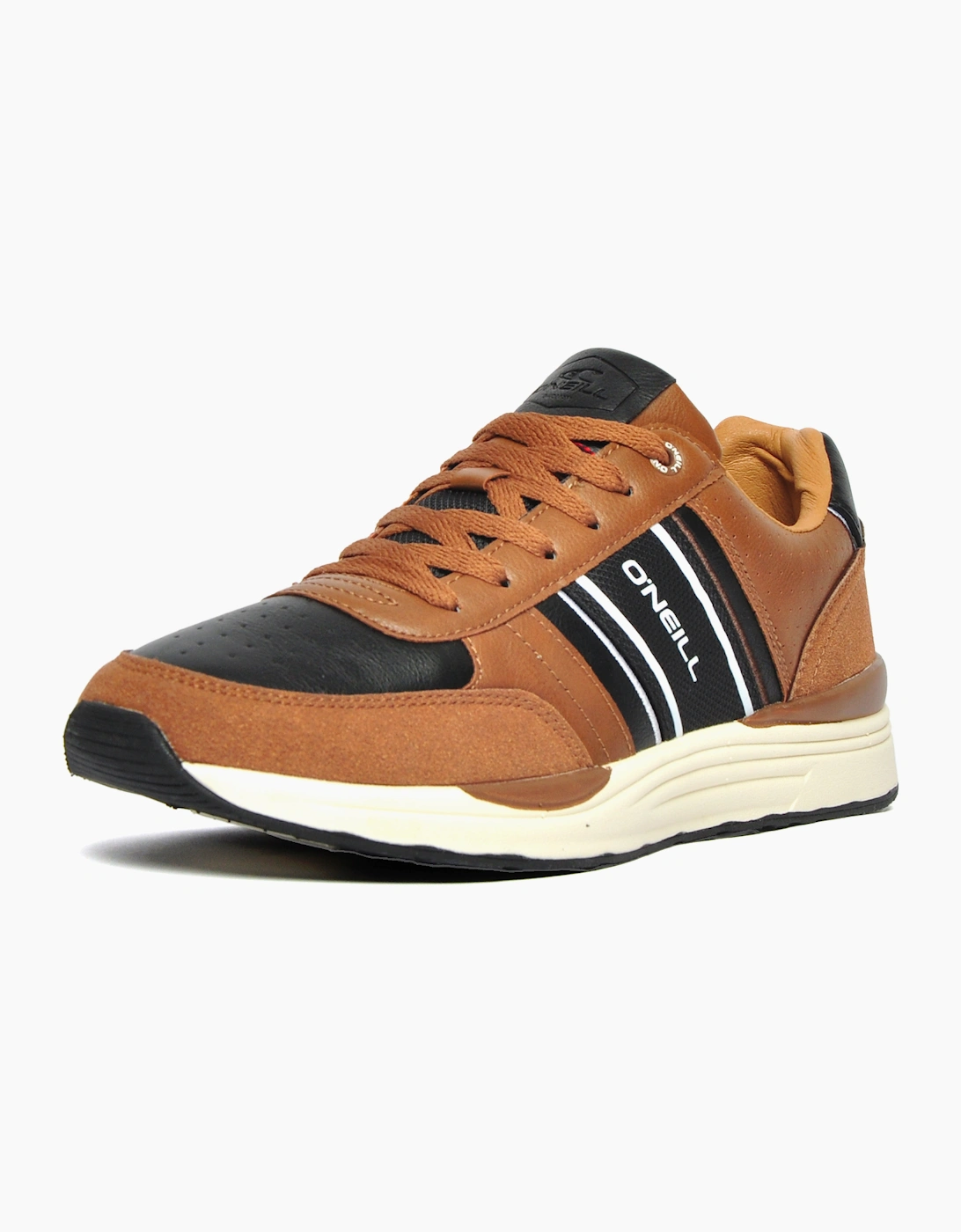O'Neill Key West Low Mens Trainers Tan Brown / Black / White