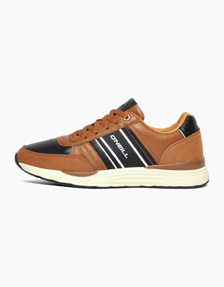O'Neill Key West Low Mens Trainers Tan Brown / Black / White