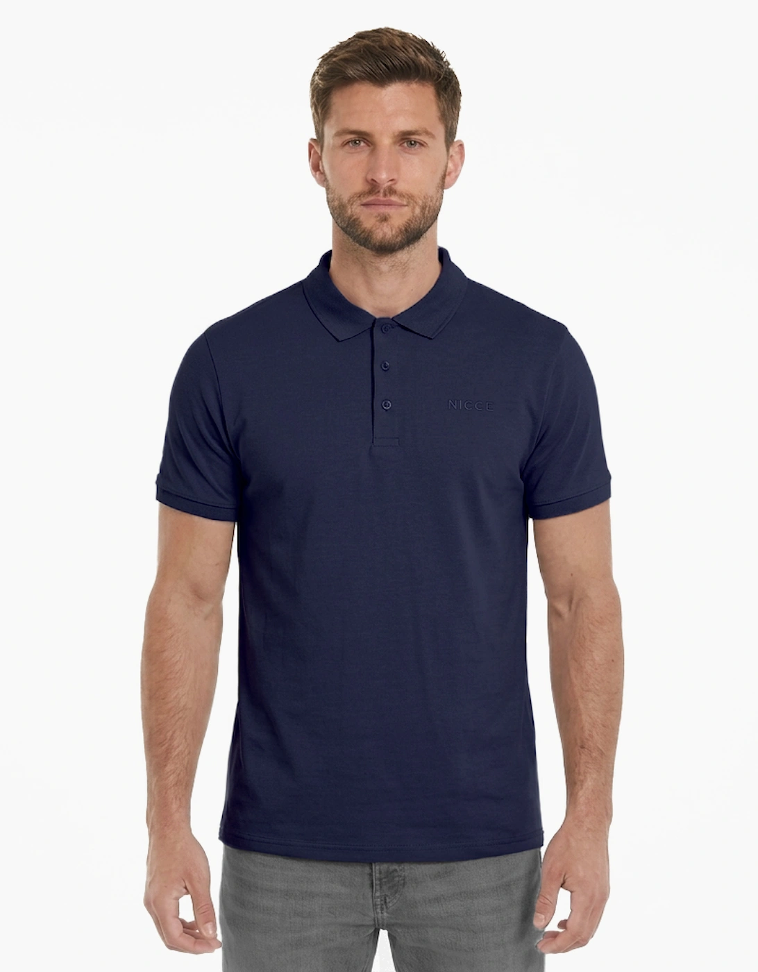 Nicce Jerlo Mens Polo Shirt Navy