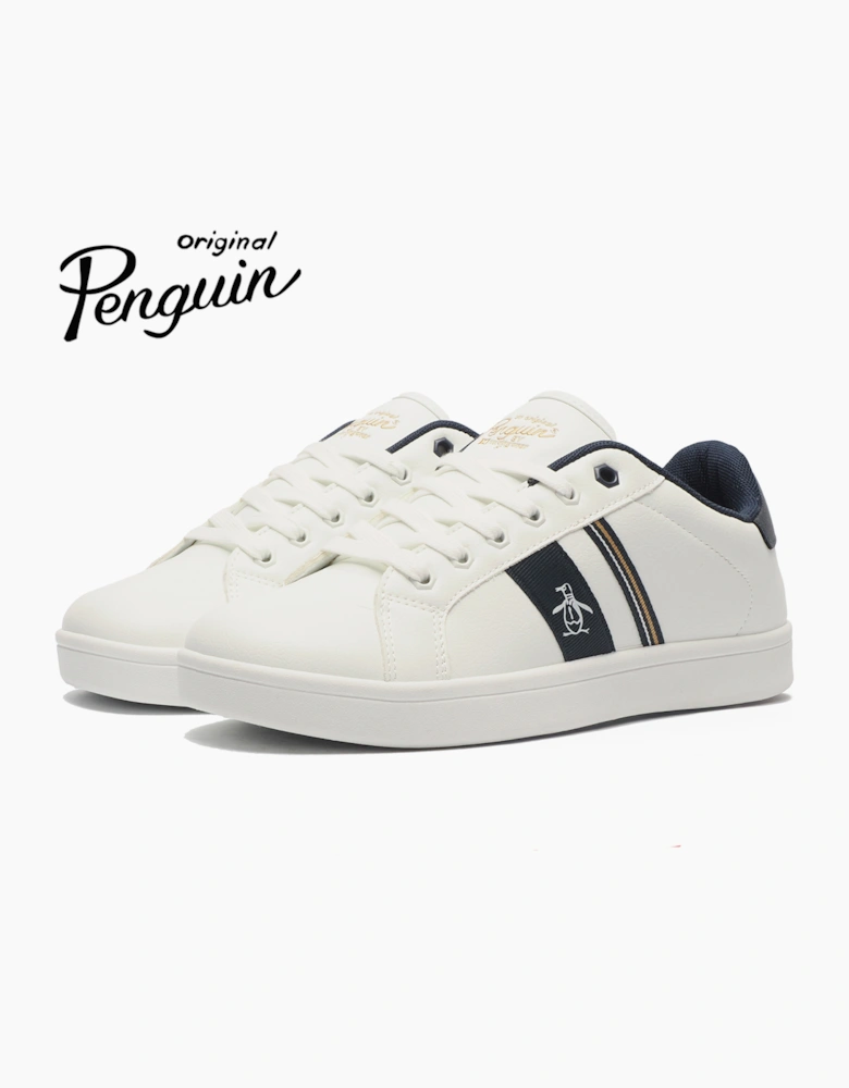 Original Penguin Steadman Retro25 Mens Memory Foam Trainers White / Navy
