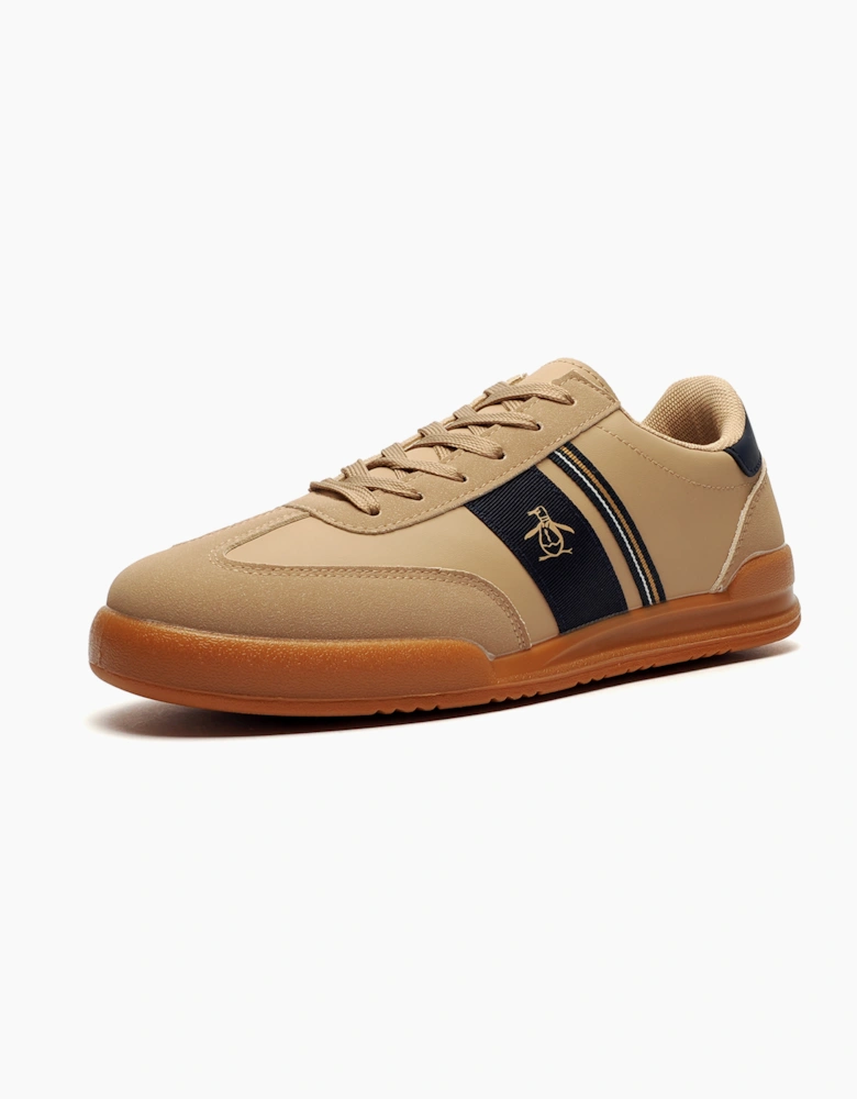 Original Penguin Gaz Legacy II Mens Trainers Stone Beige / navy