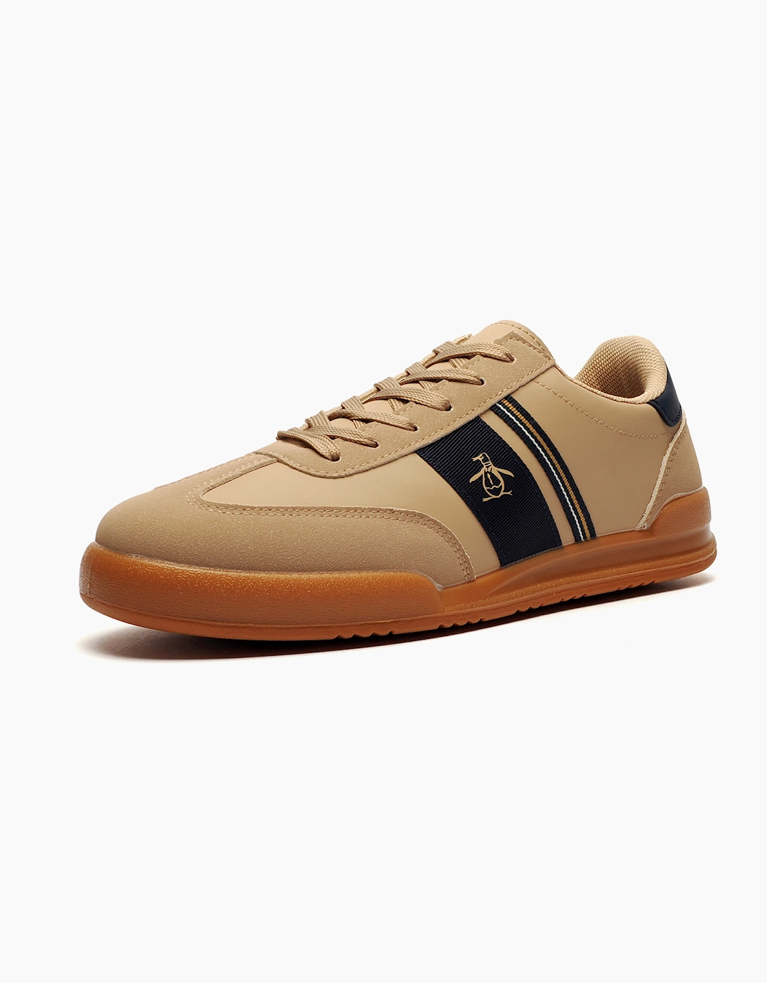 Original Penguin Gaz Legacy II Mens Trainers Stone Beige / navy