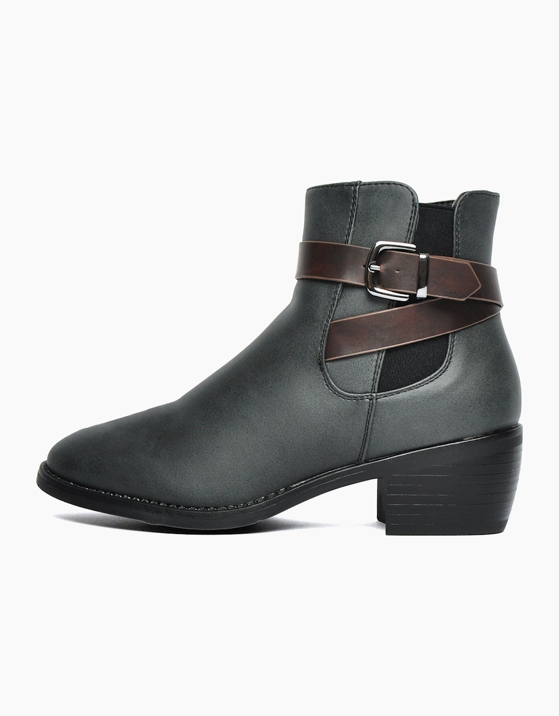 Divaz Farrah Vegan Zip Boots Womens Black