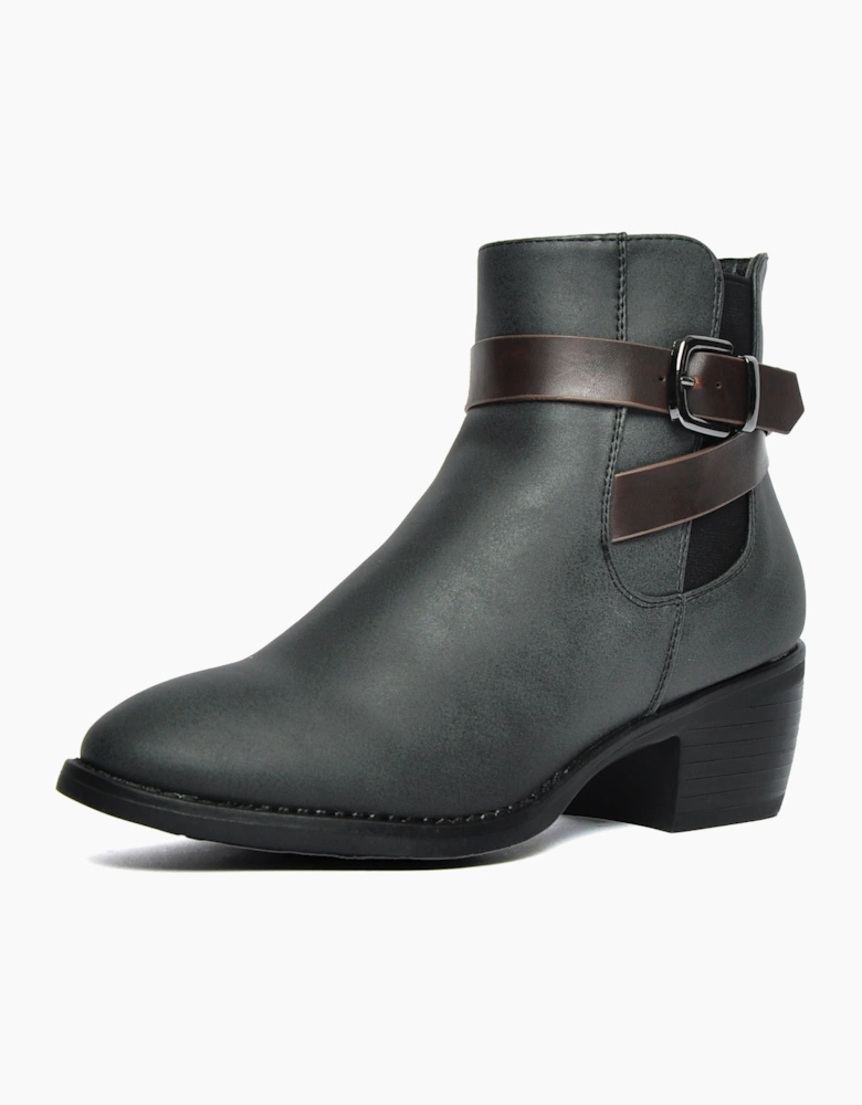 Divaz Farrah Vegan Zip Boots Womens Black