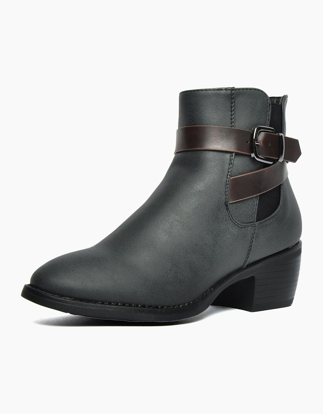 Divaz Farrah Vegan Zip Boots Womens Black