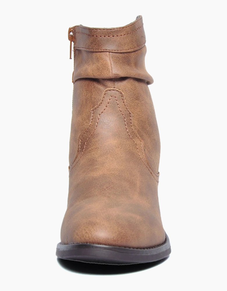 Divaz Adele Fur-Lined Vegan Womens Boots Tuscan Tan Brown