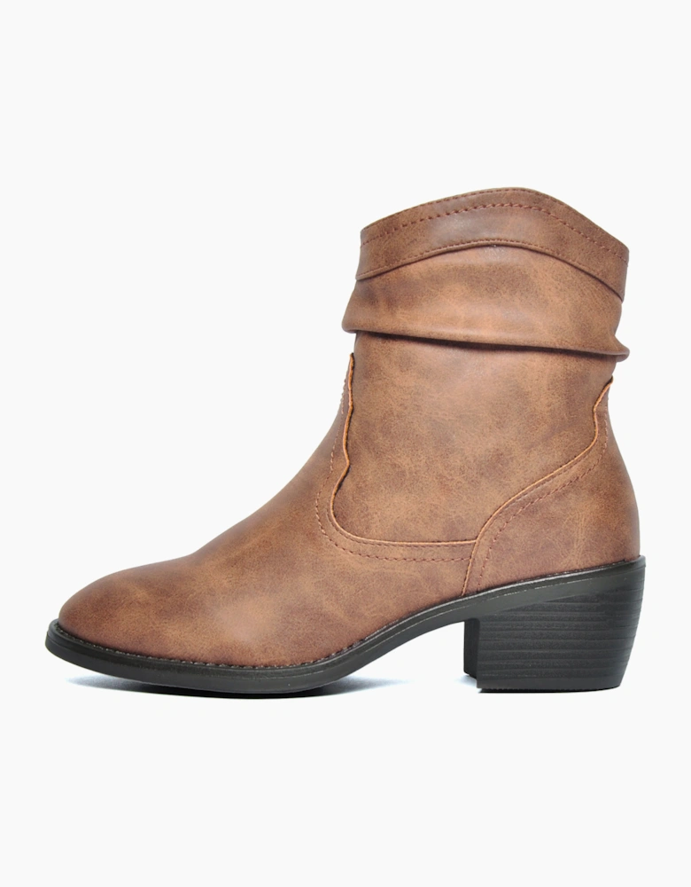 Divaz Adele Fur-Lined Vegan Womens Boots Tuscan Tan Brown