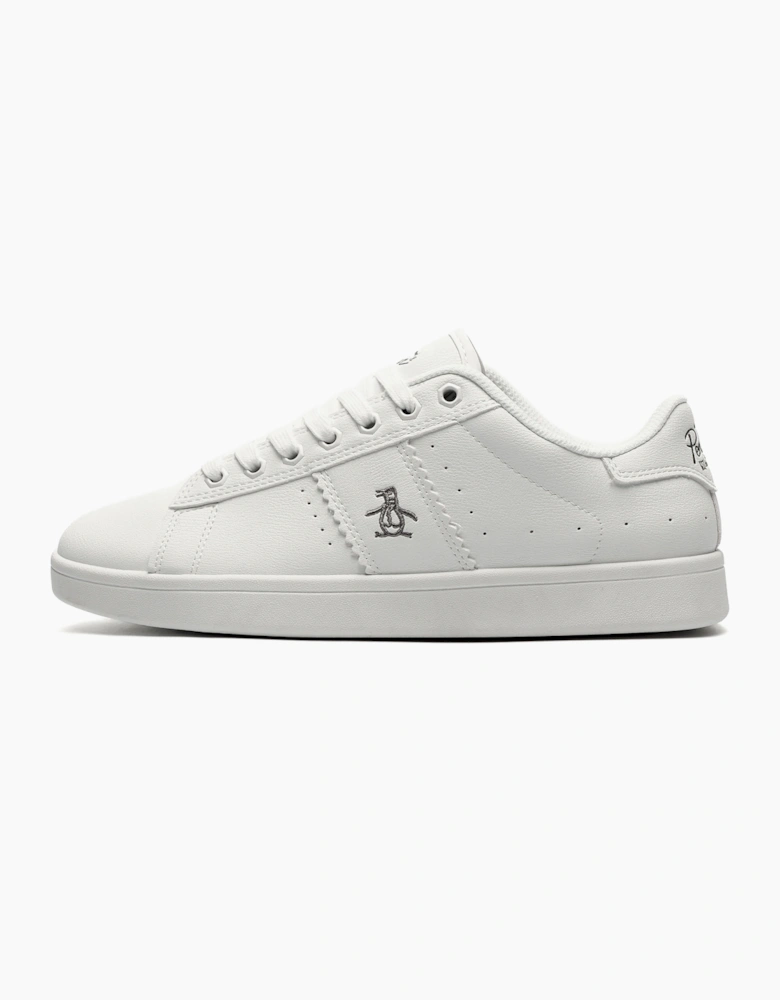 Original Penguin Steadman Mens Memory Foam Trainers White / Grey / Silver