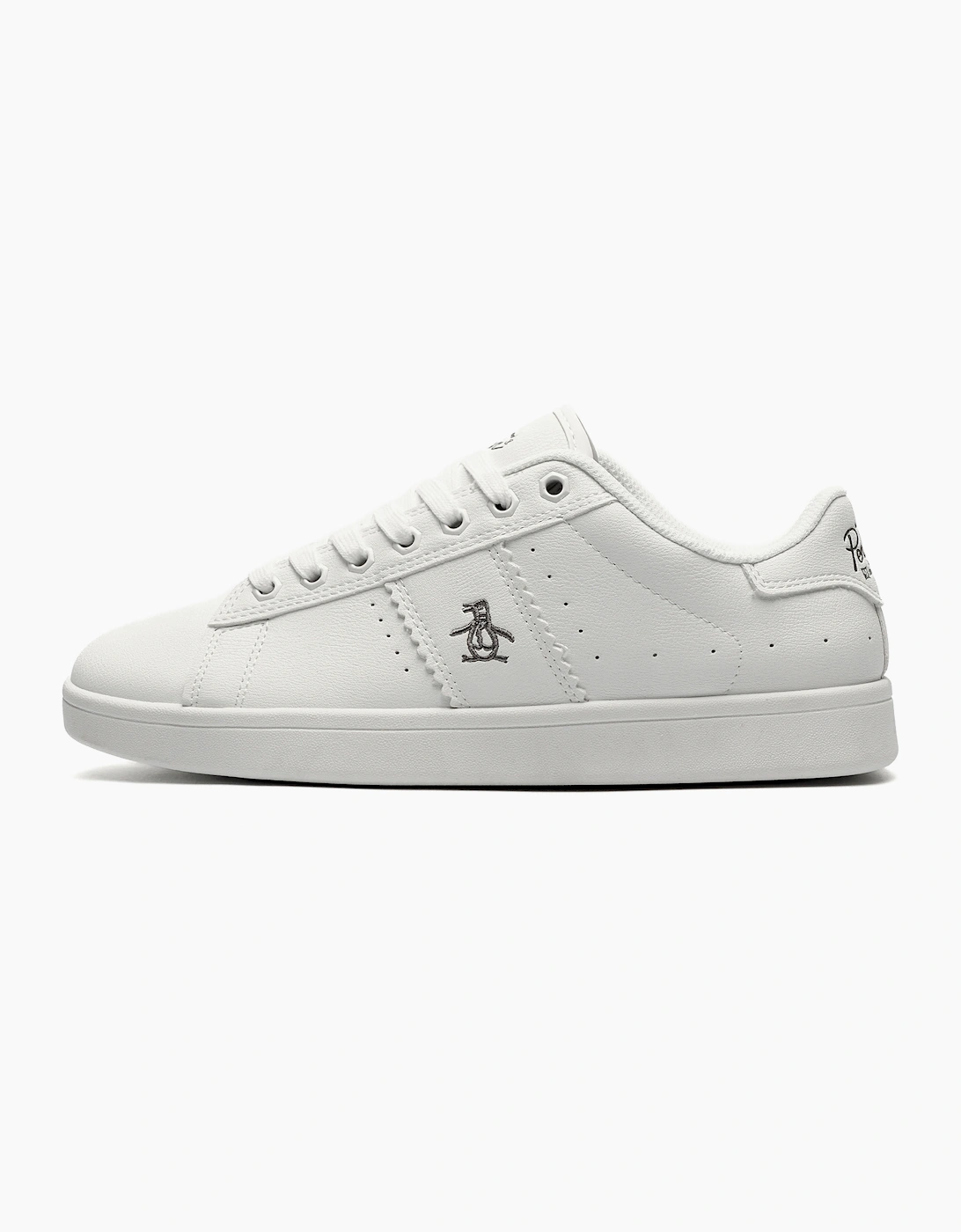 Original Penguin Steadman Mens Memory Foam Trainers White / Grey / Silver