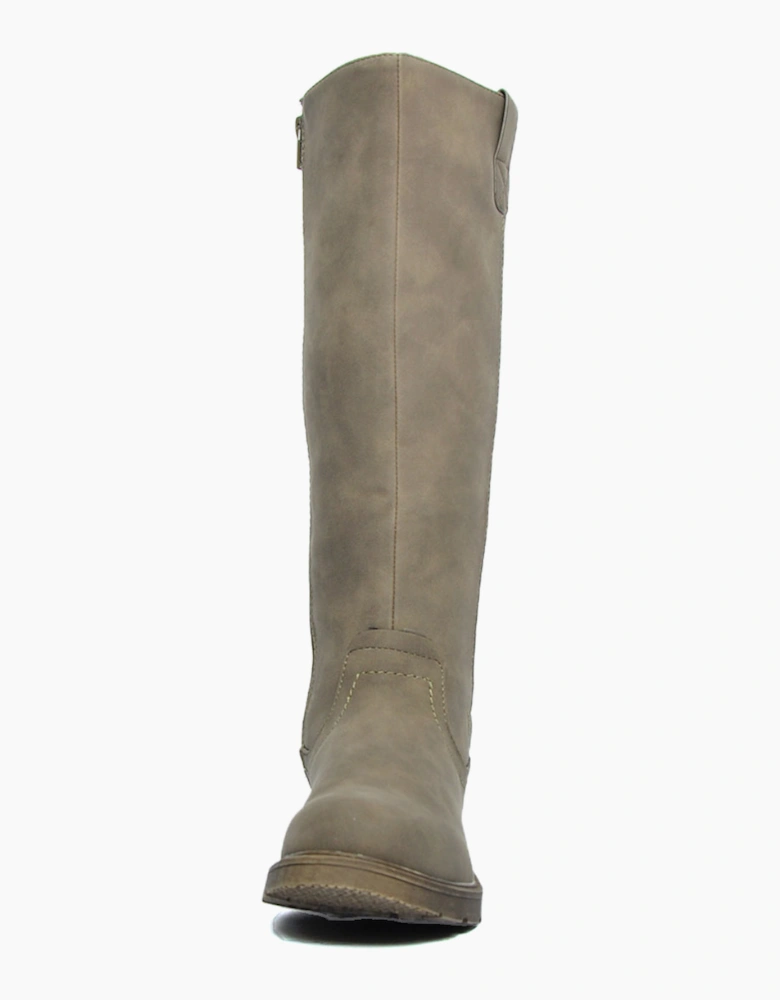 Divaz Luxe Quinn Vegan Womens Knee High Boots Brown / Olive Tint