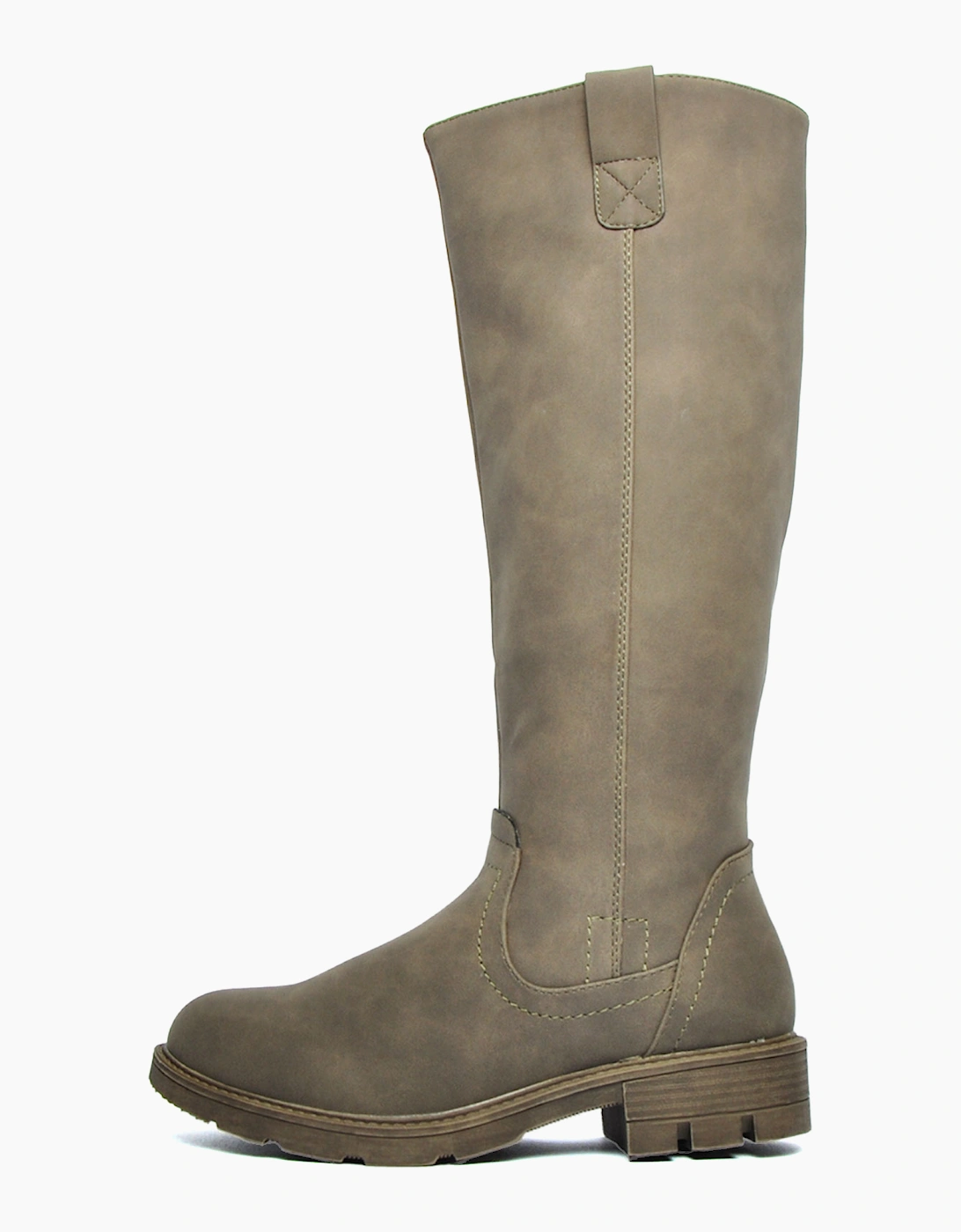Divaz Luxe Quinn Vegan Womens Knee High Boots Brown / Olive Tint