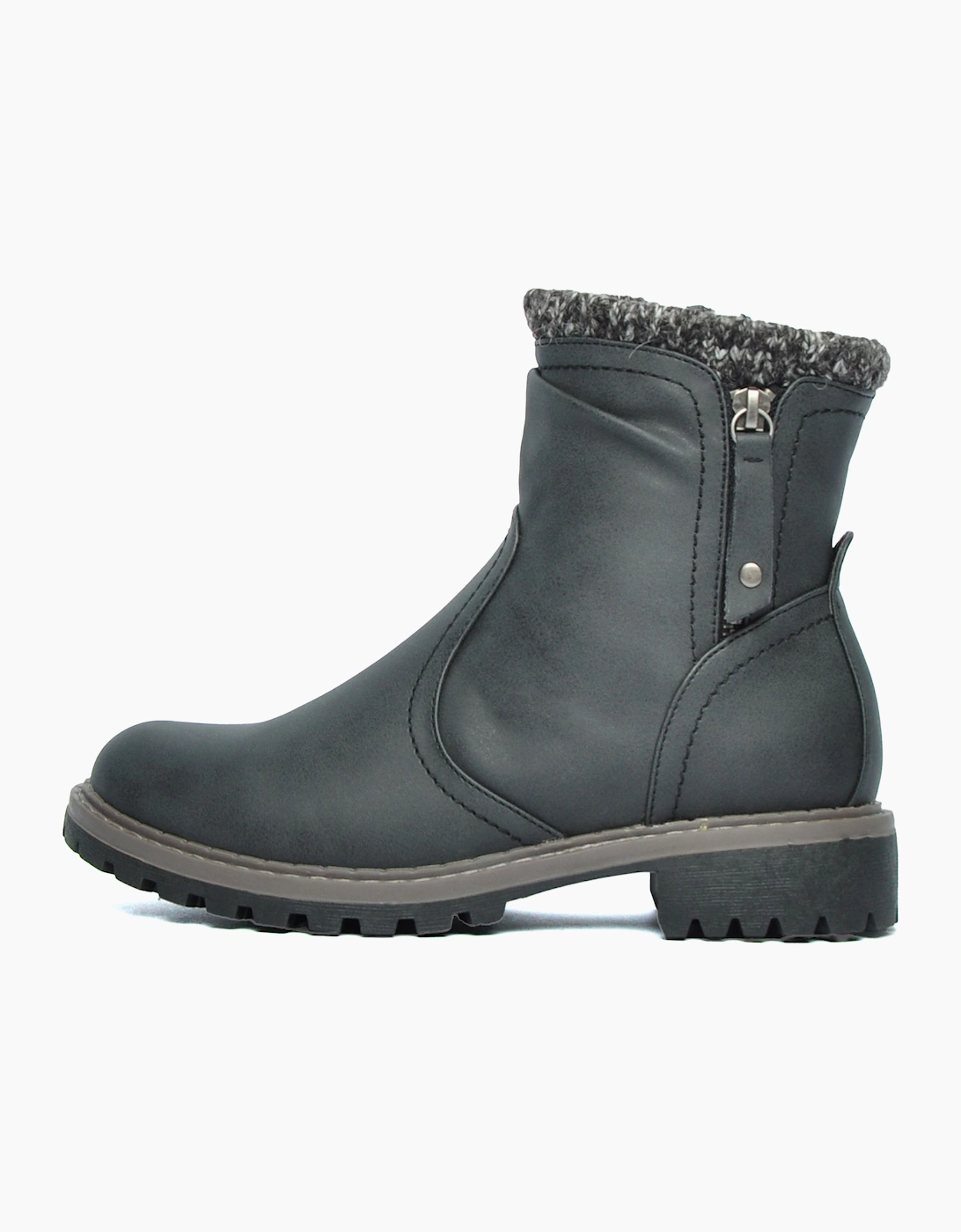 Divaz Luxe Niki Womens Ankle Boots Black