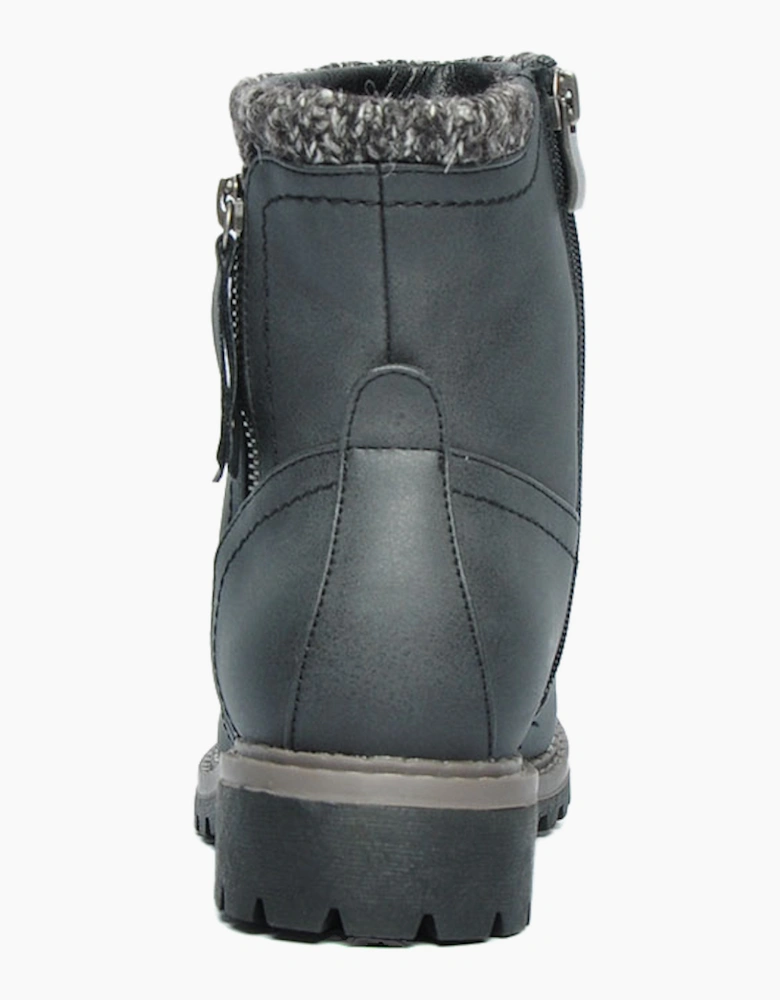 Divaz Luxe Niki Womens Ankle Boots Black