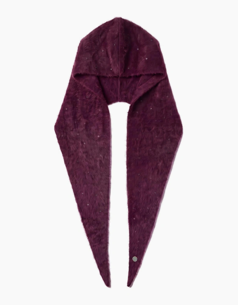 Baldwin Hooded Scarf - Plum