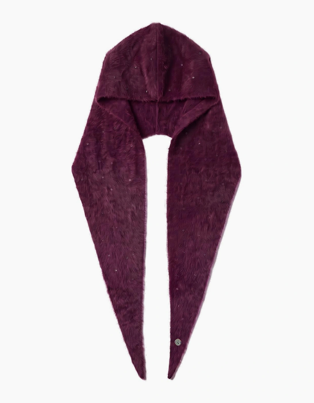 Baldwin Hooded Scarf - Plum